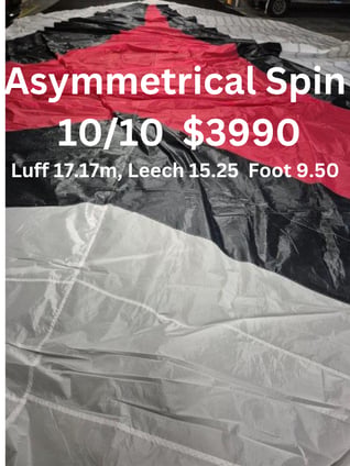 Asymmetrical spinnaker rated 10/10