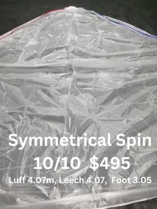 Symmetrical spinnaker rated 10/10